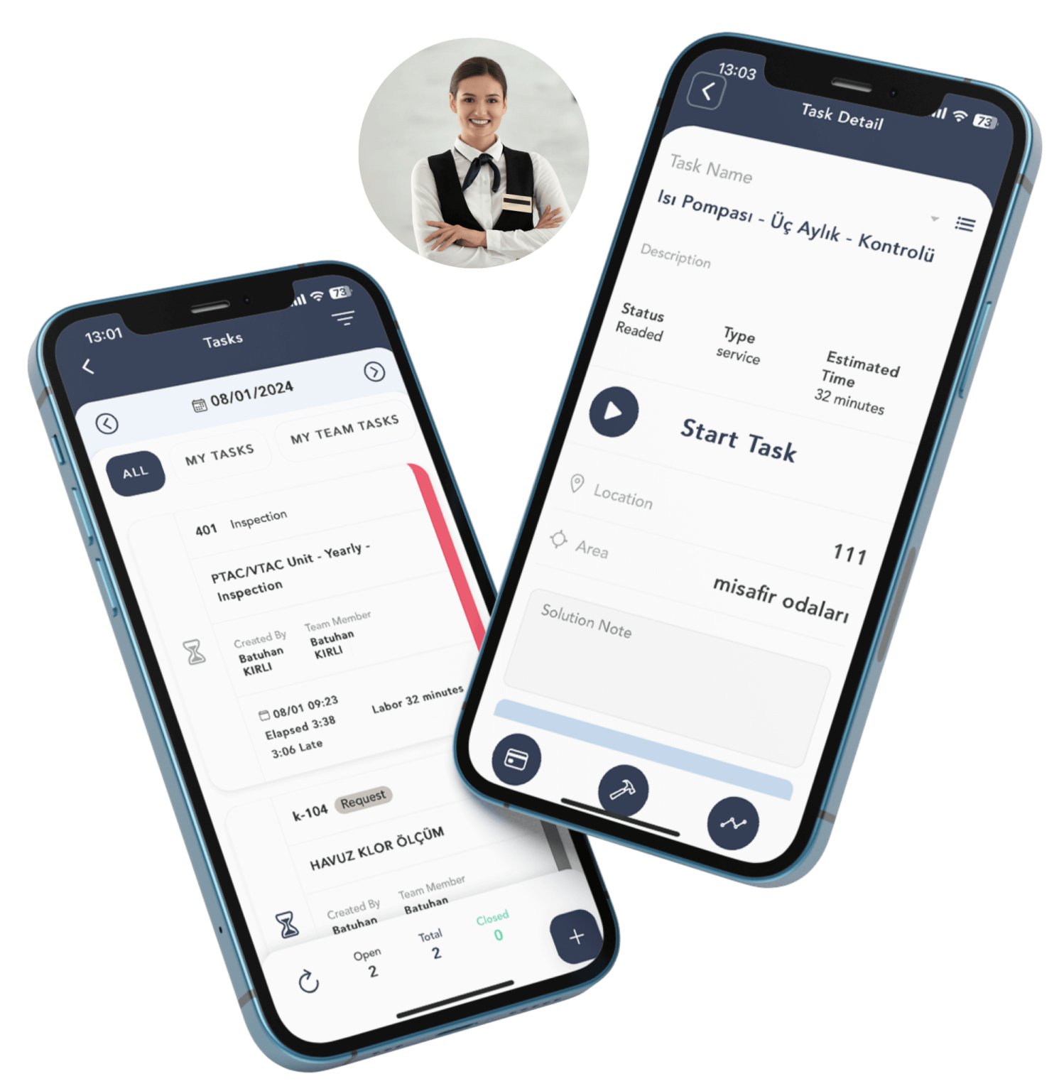 Écran de l'application personnel
